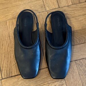 Vince Cadya square-toe leather slingback flat